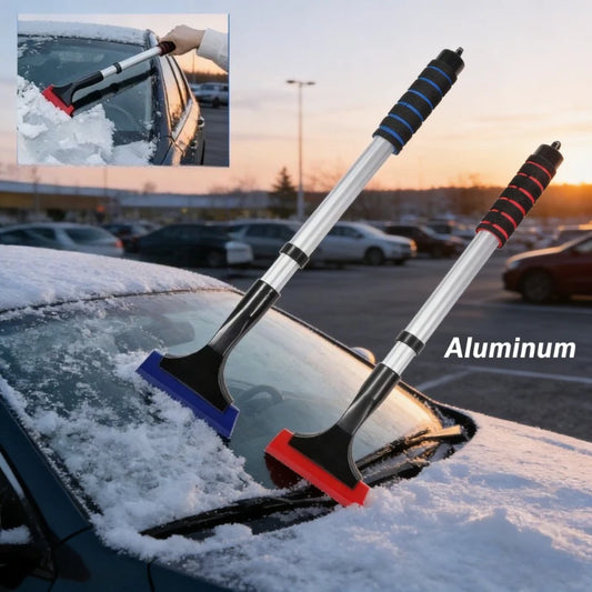 Telescopic Multi‑Function Car Snow Shovel, Ice Scraper Snow Brush for Windshield, Winter Frost Removal Cleaning Tool