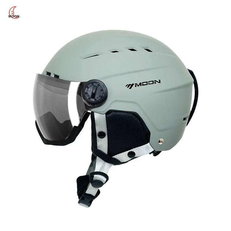 Moon Hot Selling Ski Snowboard Helmet ABS+EPS Integrated Goggle Shield Low Weight Adults Men Women Ski Helmet