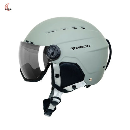 Moon Hot Selling Ski Snowboard Helmet ABS+EPS Integrated Goggle Shield Low Weight Adults Men Women Ski Helmet