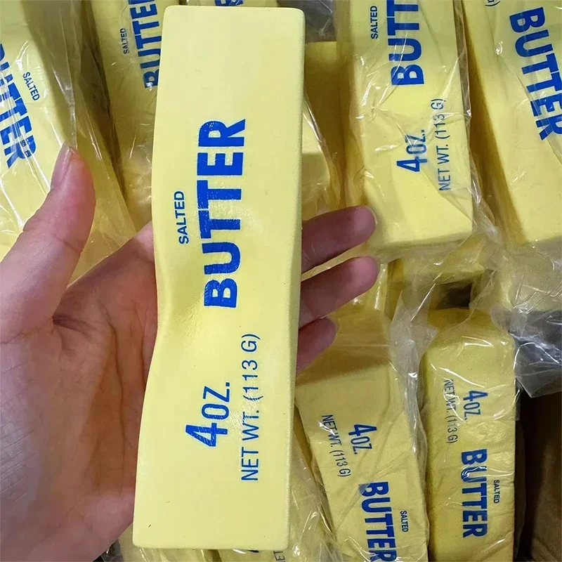 Butter Stick Fidget Toys Squishy Elastic Cheese Stick Funny Decompression Stress Anxiety Relief Game Squeeze Prank Toy