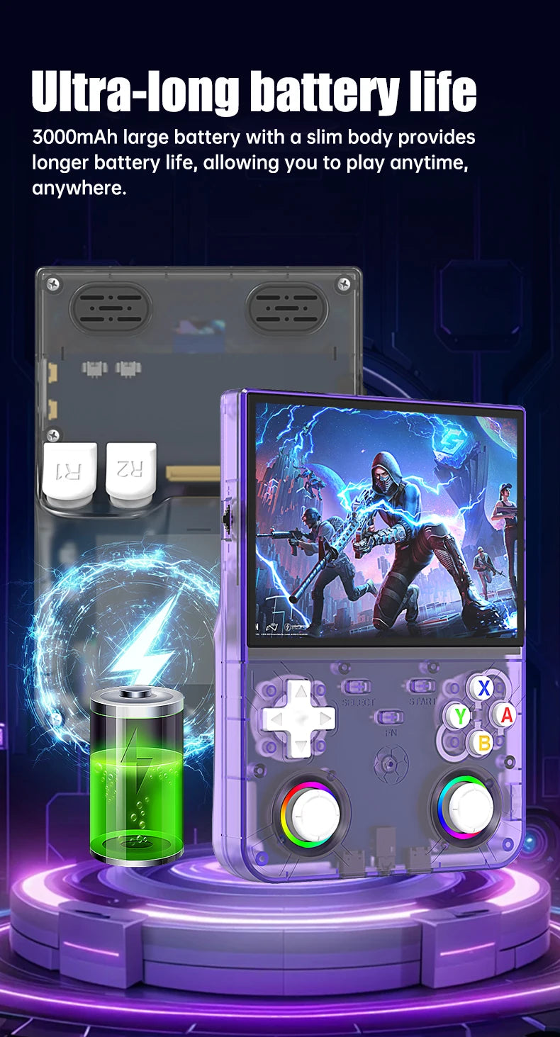 R36 Ultra X Retro Handheld Video Game Console Open Source Linux System with 4.5 Inch IPS Screen Portable Gaming Device