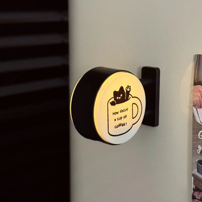 Mini Lightbox Fridge Magnet Coffee Japanese Creative Tourism Souvenir Magnetic Luminous Light Box Home Decoration Gift