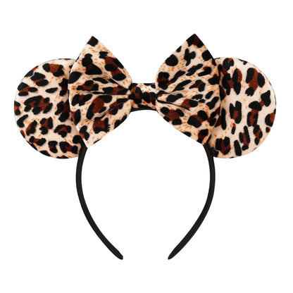 New Christmas Halloween Mouse Ears Headband Cartoon Sequin Bows Headband Birthday Party Princess Cosplay Costume For Women Adult