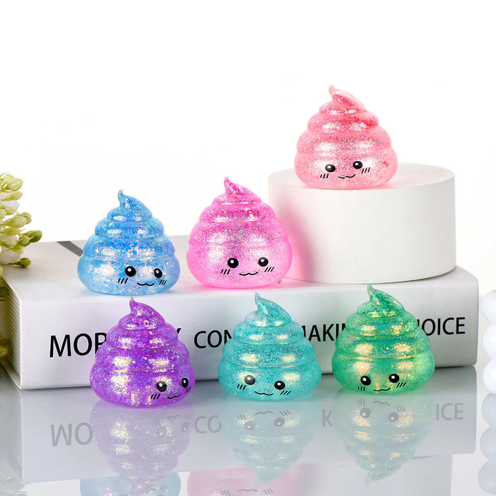 Novelty Squishy Poo Stress Ball Squishies Toys Maltose Funny Stretch Squeeze Fidget Toys for Adults Stress Relief Prank Gift
