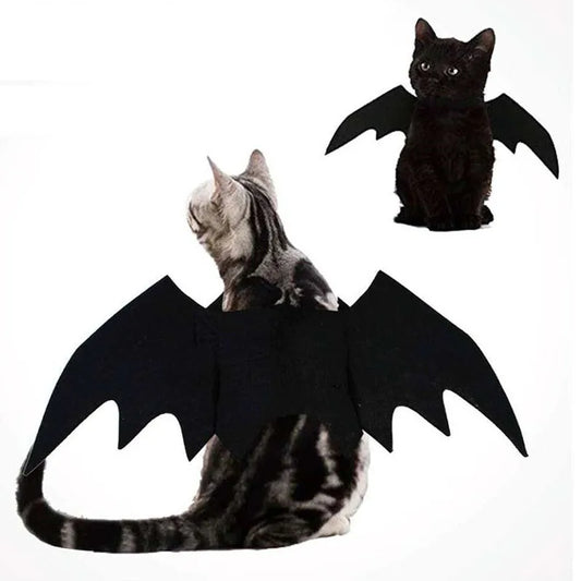 Halloween Cute Pet Clothes Black Bat Wings Harness Costume Cosplay Cat Kitten Dog Puppy Dress Kawaii Pet Clothes Party Gift