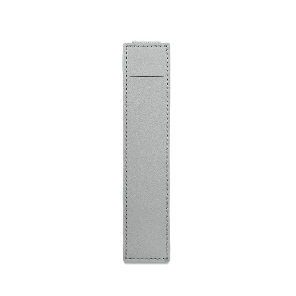 Pu Leather Pen Bag Elastic Buckle Book Notebook Fashion School Pen Case for Office Meeting Easy Carry Office Student Stationery