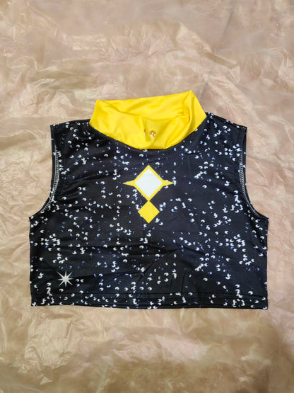 Kids Anime Cosplay Girl Costume Group Idol Singer Performance Show Black Golden Costume Child Halloween Party Clolthes Outfit