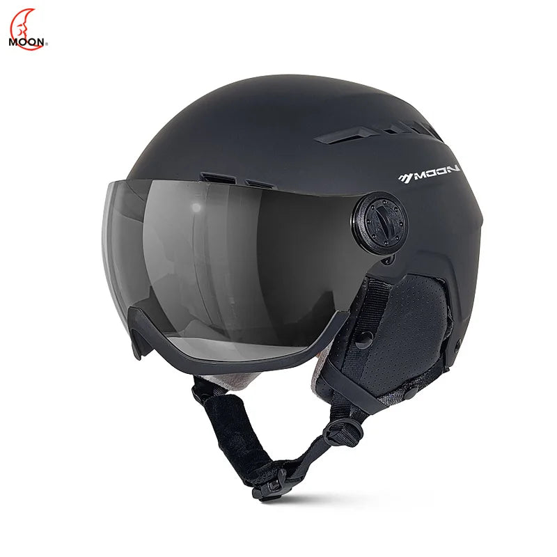 Moon Hot Selling Ski Snowboard Helmet ABS+EPS Integrated Goggle Shield Low Weight Adults Men Women Ski Helmet