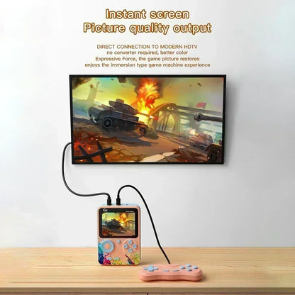 Retro G5 Portable Handheld Game Console 3 0Inch Screen 500 Classic Games Macaron Color 1020mAH Rechargeable Battery Gamepad