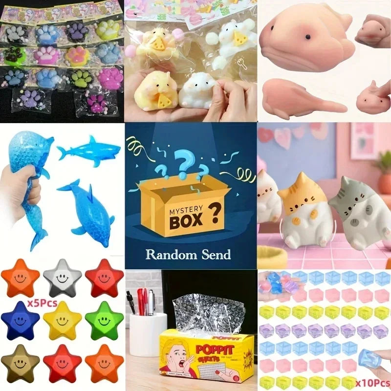 1Y-Fun Multicolor Ice Ball Squeeze Toy, Soft Pop & Pinch Sensory Fidget for Stress Relief, Cute Halloween Christmas Gift