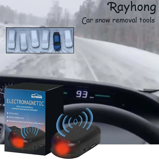 Rayhong Car Snow Removal Tool Mini Portable Fast Glass De-Icing Device Snow Melting
