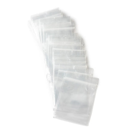 100Pcs Reclosable Clear Plastic Packaging Bags Strong Poly Zip Locks Baggies Grip Self Seal Resealable Baggy For Candy Packing