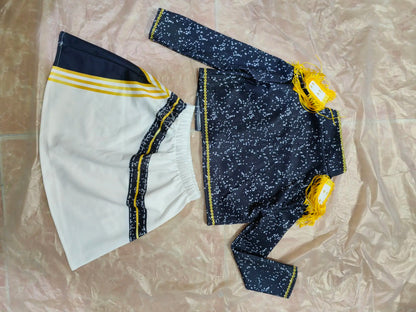 Kids Anime Cosplay Girl Costume Group Idol Singer Performance Show Black Golden Costume Child Halloween Party Clolthes Outfit