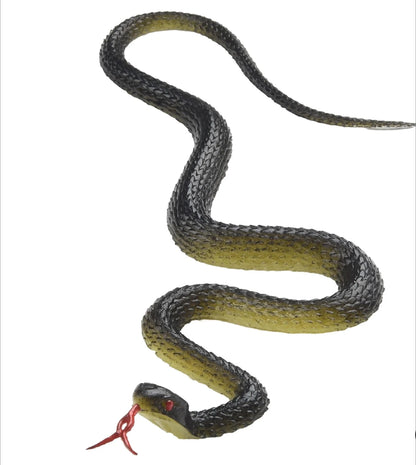 45cm Fake Realistic Rubber Toy Snake Simulation Anaconda Scary Halloween To Scare Birds Props Prank Trick Toy Accessories