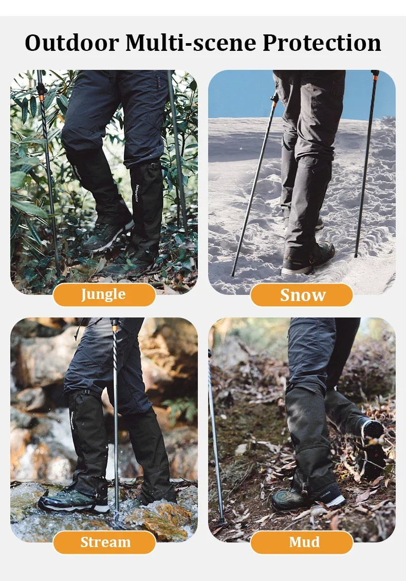 Naturehike Outdoor Trekking Snow Leggings Waterproof Snow Boot Shoe Cover Adjustable Warm Foot Cover Skiing Climbing Snowshoeing