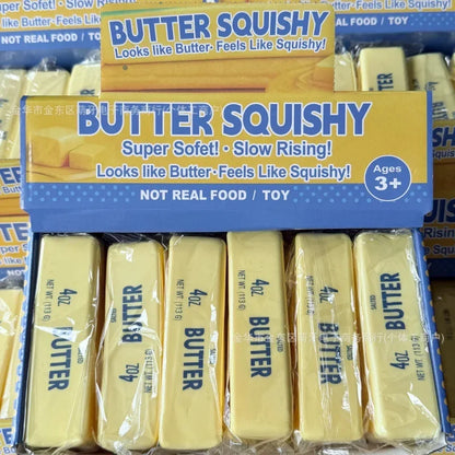 Squishy Soap Anti-Stress Toy Simulated Butter Stress-Relieving Fidget Toy Squishy Ball Relaxing Gift Party Favor Birthday Gift