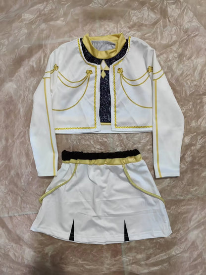 Kids Anime Cosplay Girl Costume Group Idol Singer Performance Show Black Golden Costume Child Halloween Party Clolthes Outfit