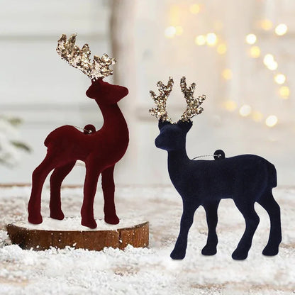 DIY Christmas Reindeer Ornaments Christmas Decorations For Home 2024 Christmas Tree Hanging Pendant Navidad Noel New Year Gifts