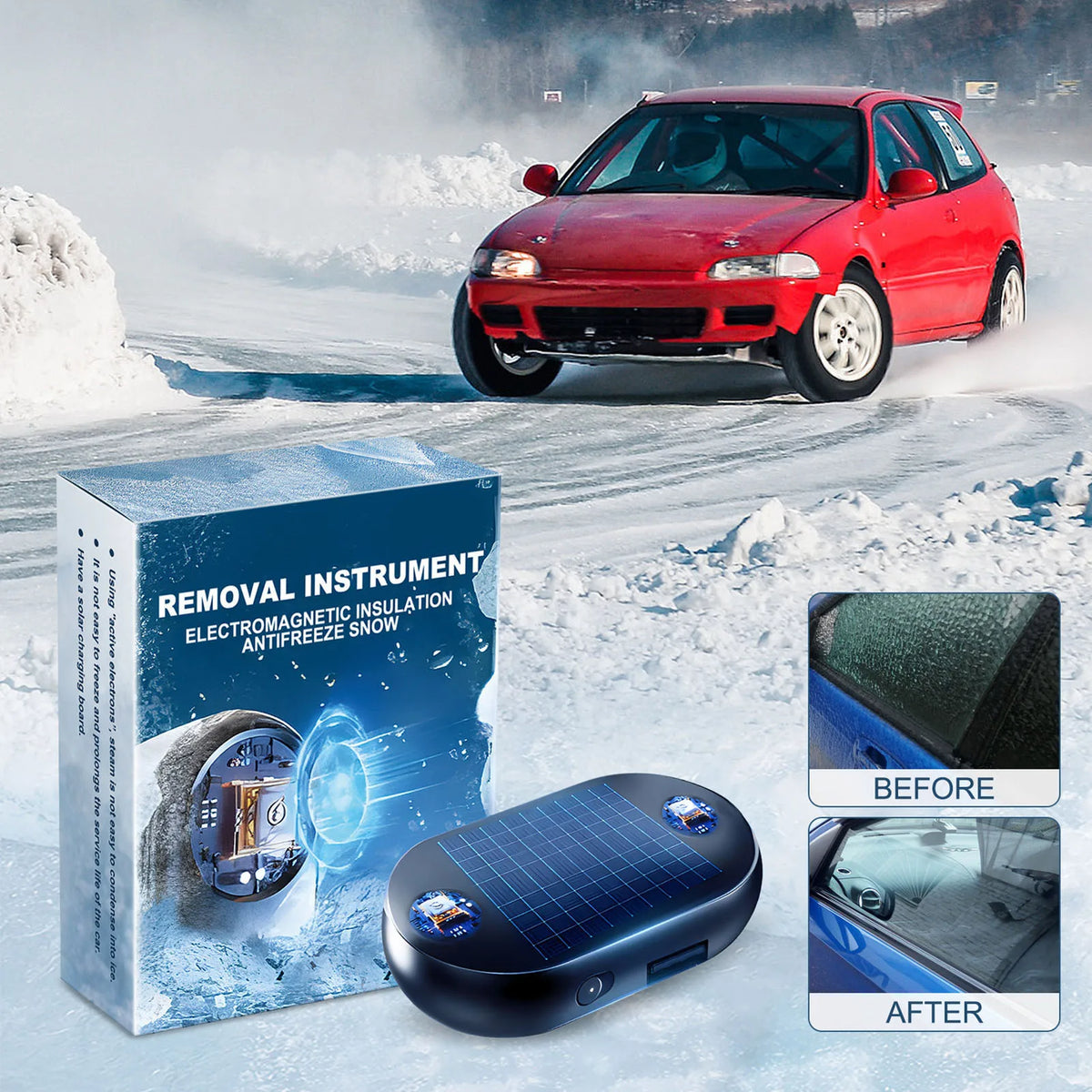 Electromagnetic Snow Removal Device Electromagnetic Car Snow Clearing Device for Homes Cars Rooms or Bathrooms