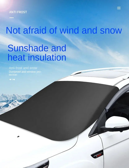 Car Magnetic Snow Shield Winter Front Windshield Cover Anti-frost Sun Protection Half Car Cover Insulated sunshade