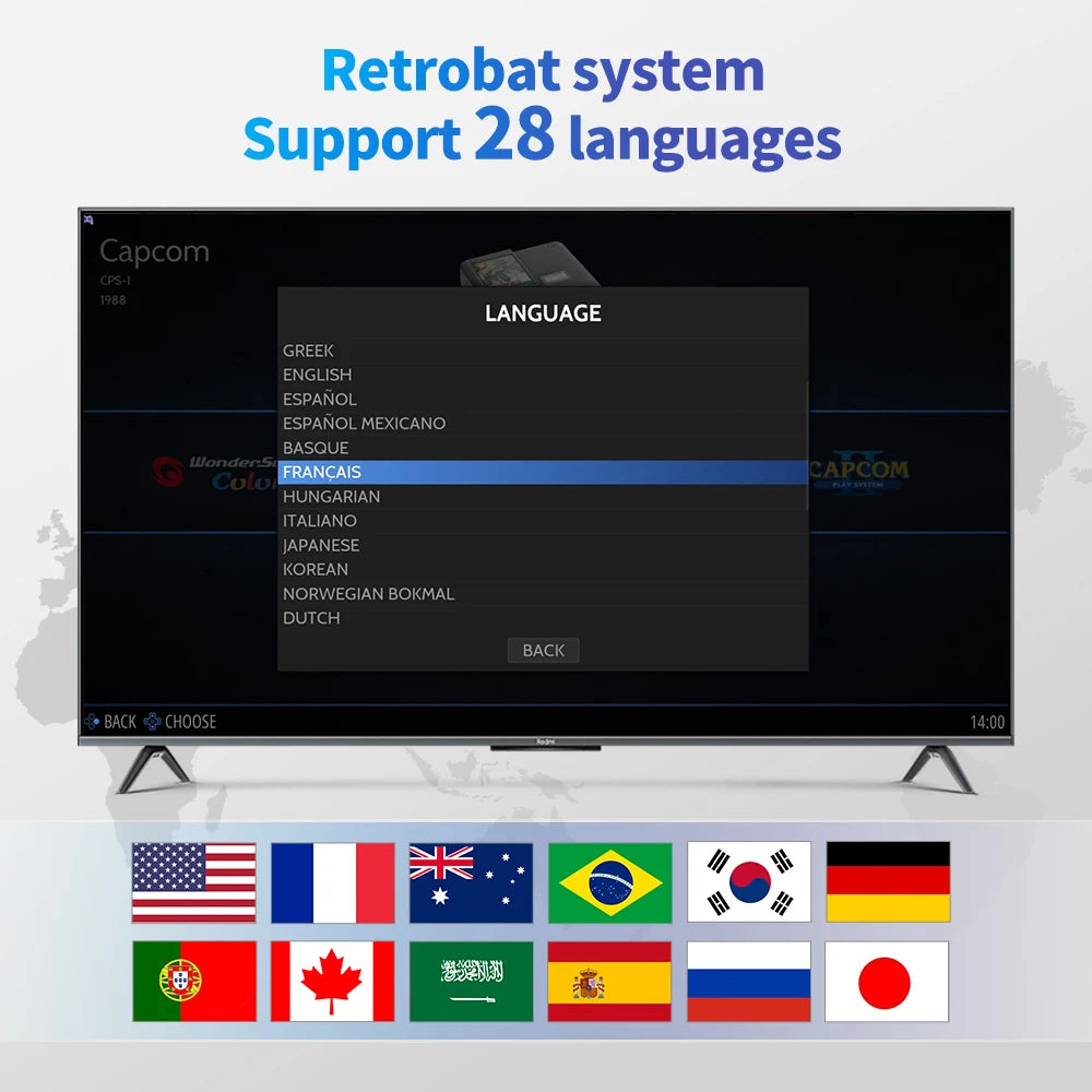 RETROBAT Portable 500G Gaming HDD Consoles 70+Emulators 64000+Retro Games for PS3/PS2/DC/N64/PSP/MAME/SS  for Windows Laptop&PC
