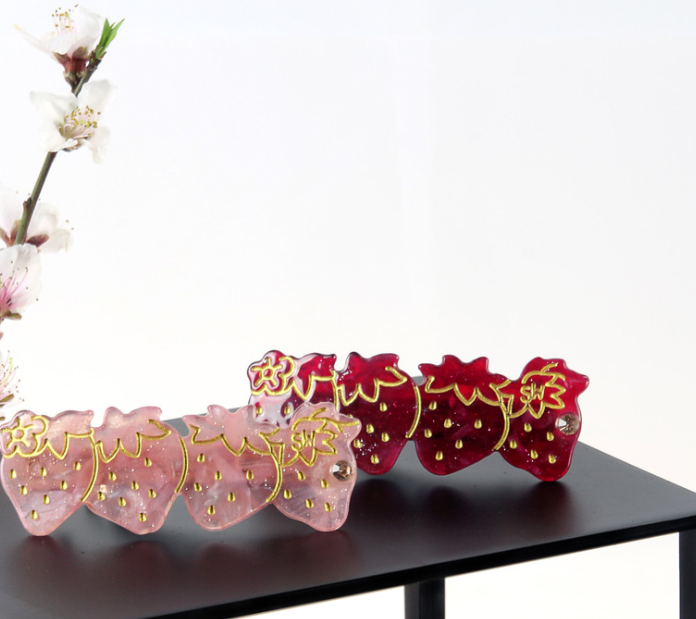 Strawberry Half-Up Hair Clip