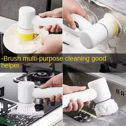 Electric Spin Scrubber with 5 Brush Heads