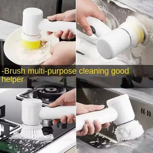 Electric Spin Scrubber with 5 Brush Heads