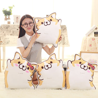 Corgi Expression Plush Pillow