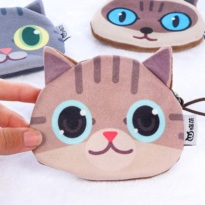 3D Cat Face Mini Coin Purse