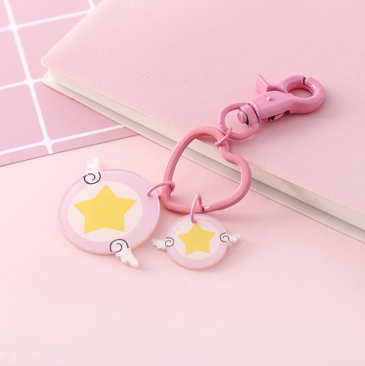 Heart & Bow Bag Charm Keychain