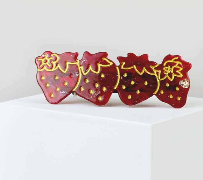 Strawberry Half-Up Hair Clip