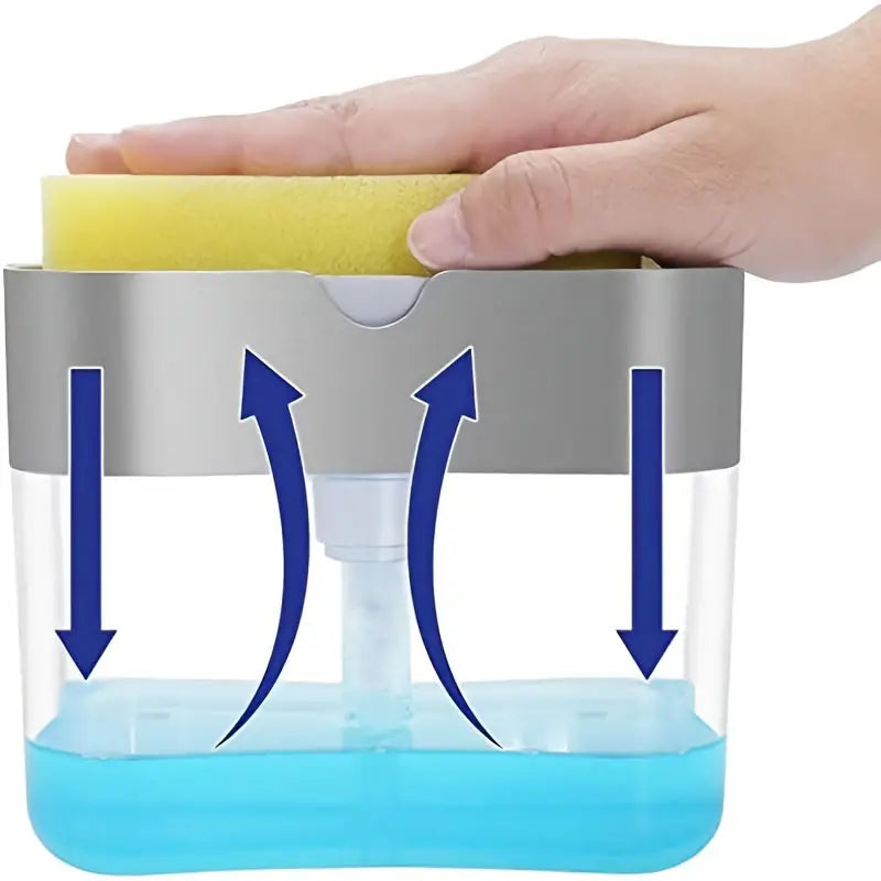 Kitchen Soap Dispenser with Sponge Holder