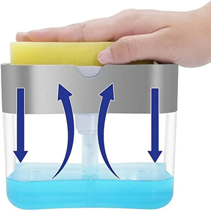 Kitchen Soap Dispenser with Sponge Holder