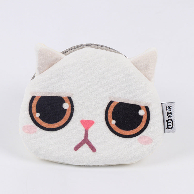 3D Cat Face Mini Coin Purse