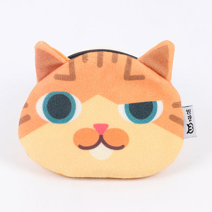 3D Cat Face Mini Coin Purse