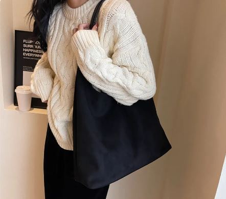Soft Suede-Look Hobo Bag