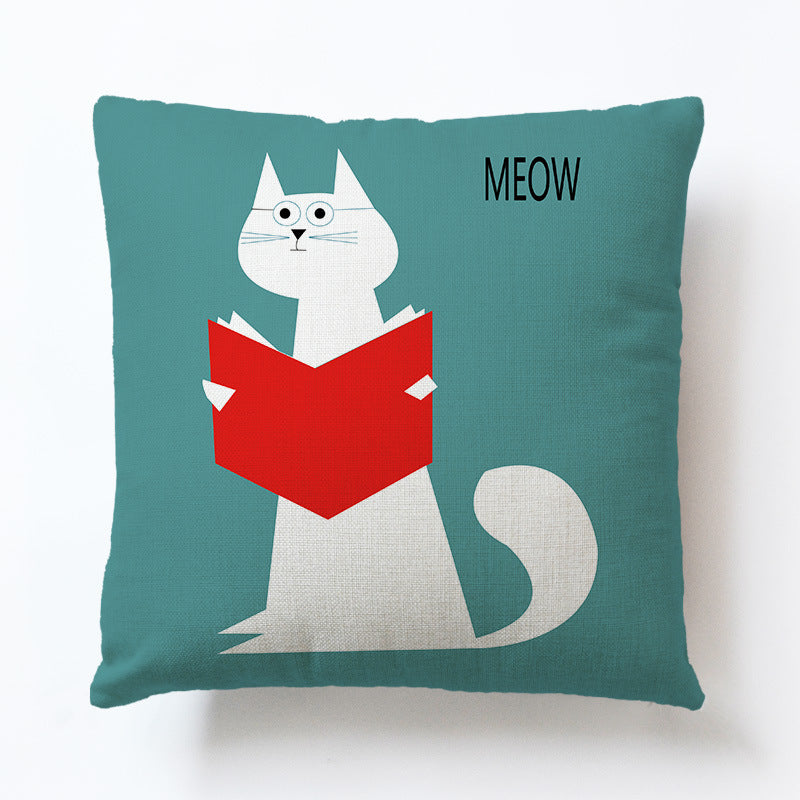 Cat Emoji Cushion Cover