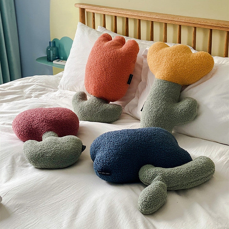 Teddy Plush Flower Pillow