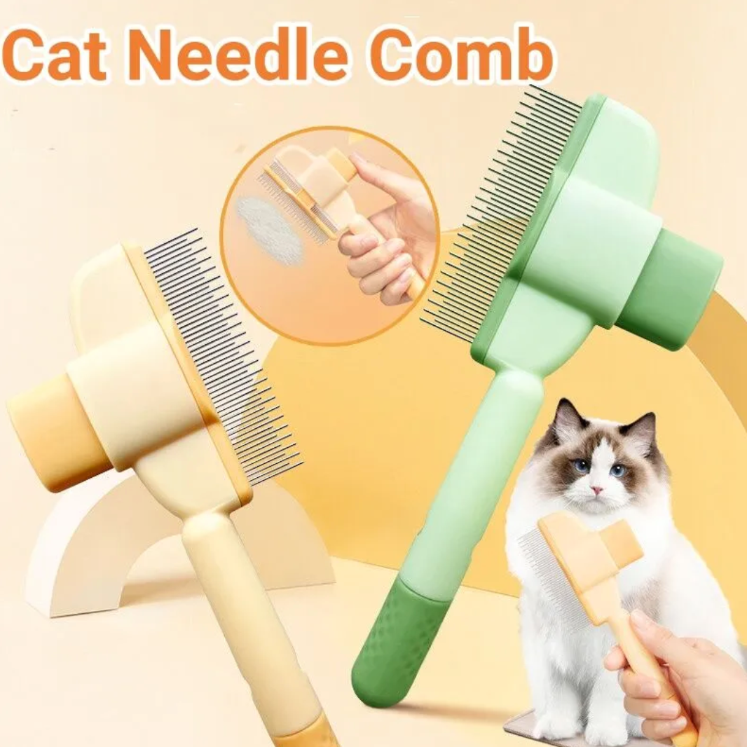Self-Cleaning Pet Grooming Brush for Dogs & Cats