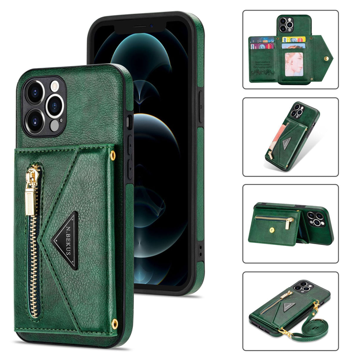Crossbody Phone Case with Card Holder Strap