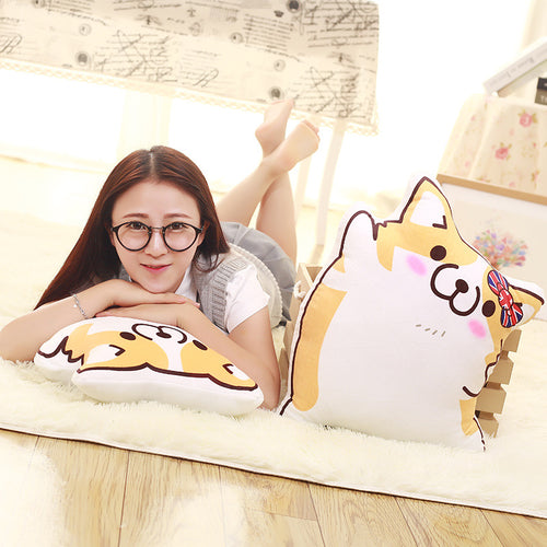 Corgi Expression Plush Pillow