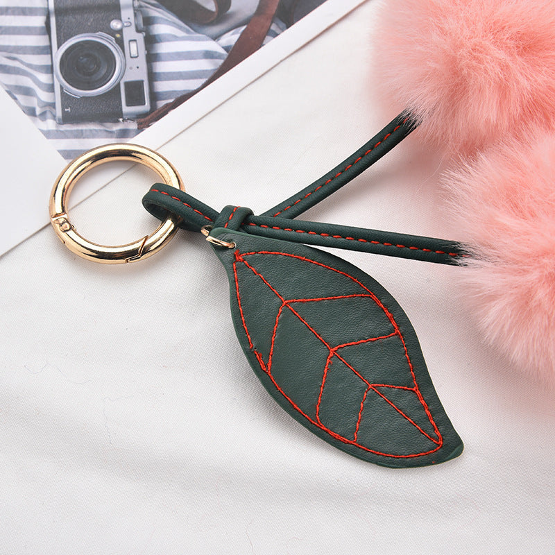 Fluffy Cherry Pom-Pom Bag Charm