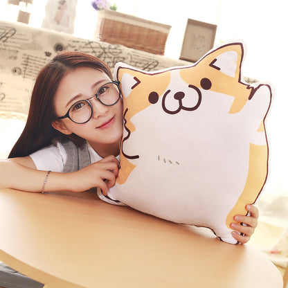 Corgi Expression Plush Pillow